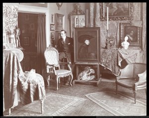 Malcolm Strauss in seinem Studio in New York, ca. 1895